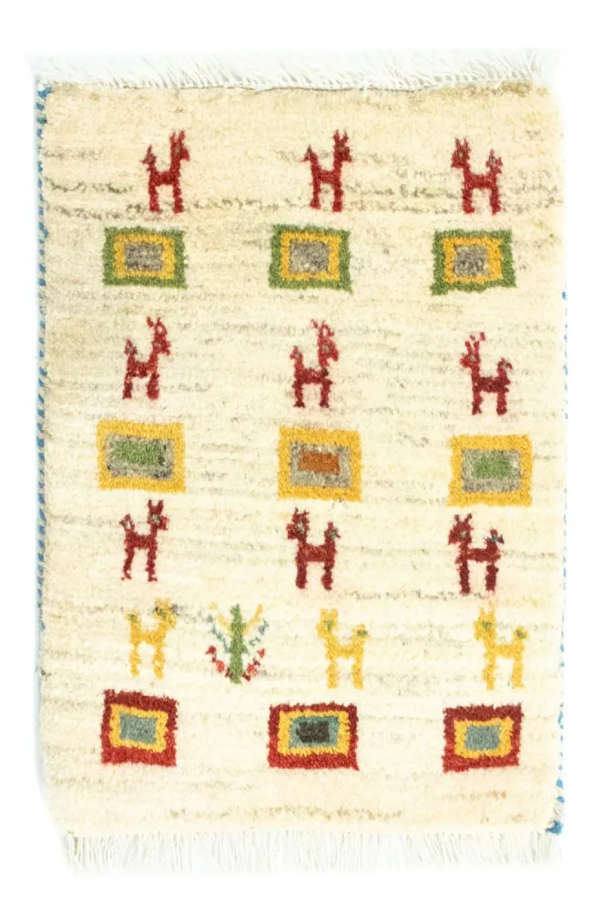 Gabbeh-teppe - persisk - 60 x 40 cm - flerfarget