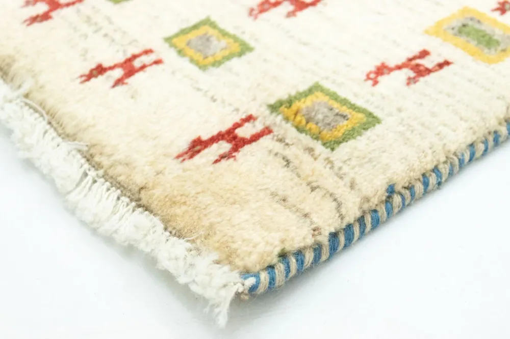 Gabbeh-teppe - persisk - 60 x 40 cm - flerfarget