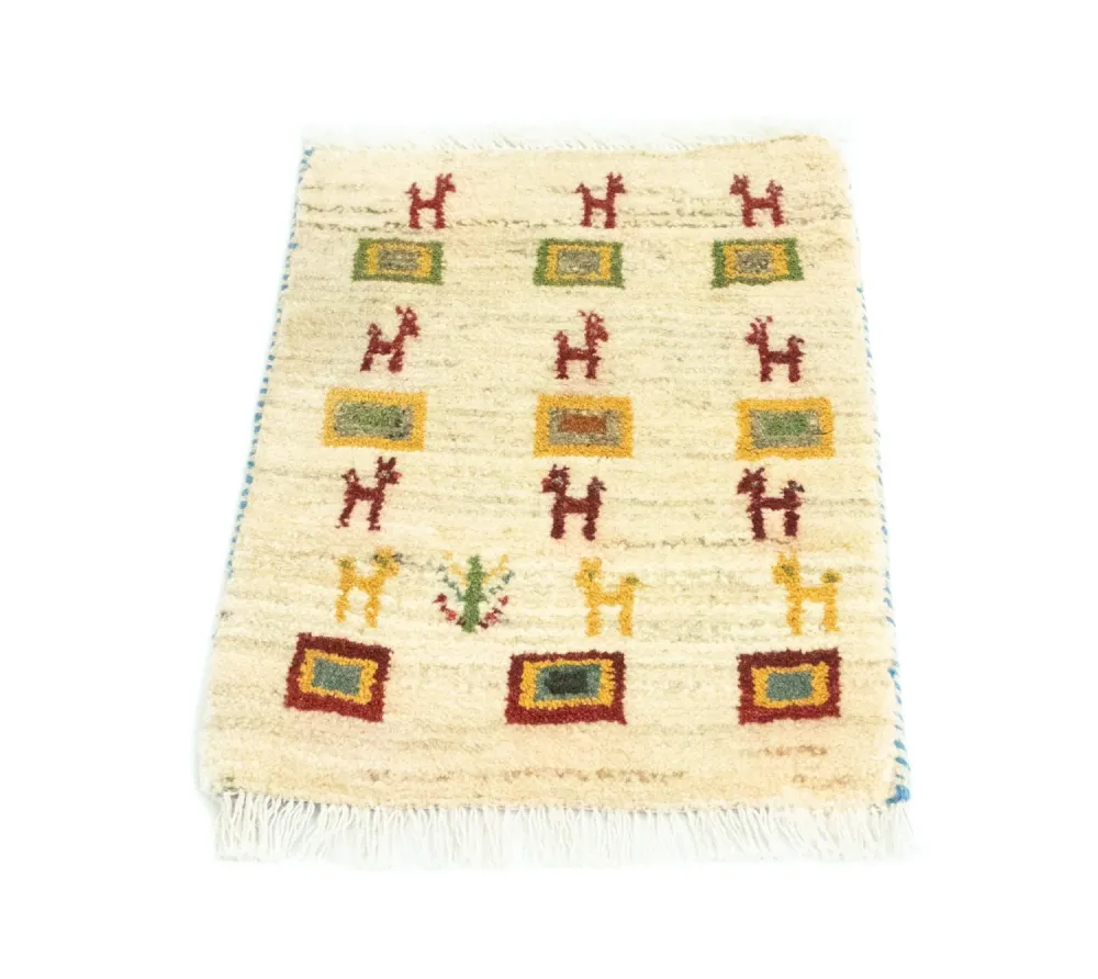 Gabbeh-teppe - persisk - 60 x 40 cm - flerfarget