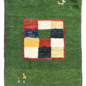 Gabbeh-teppe - persisk - 60 x 40 cm - grønn