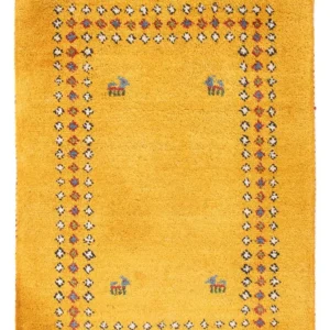 Gabbeh-teppe - persisk - 84 x 62 cm - gull