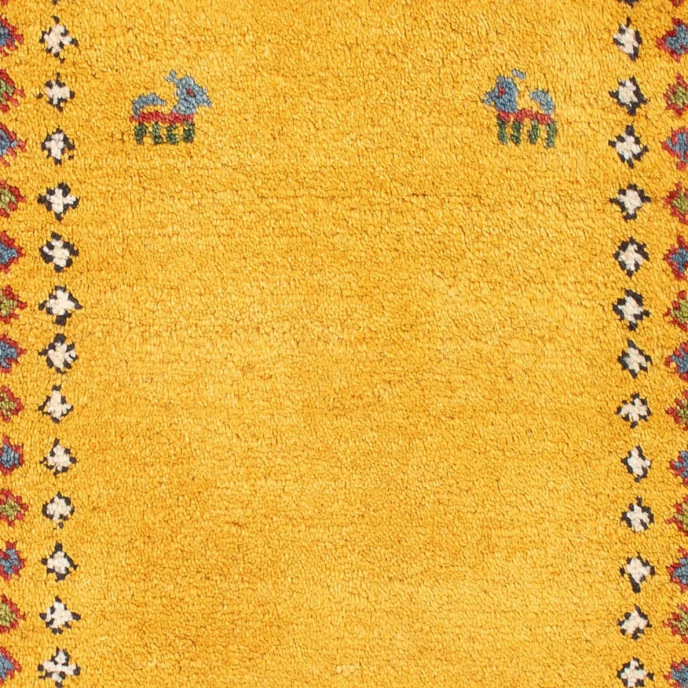 Gabbeh-teppe - persisk - 84 x 62 cm - gull