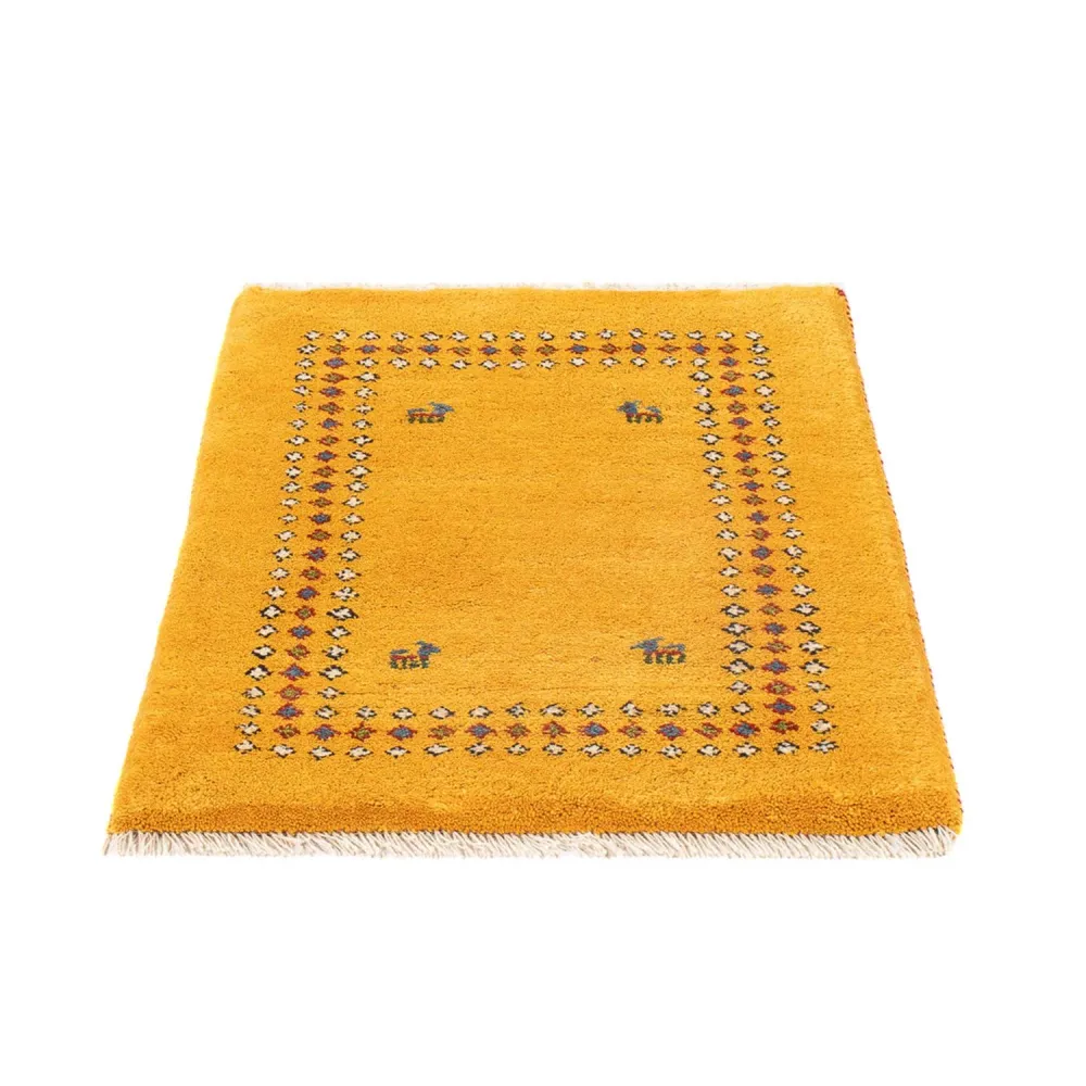 Gabbeh-teppe - persisk - 84 x 62 cm - gull