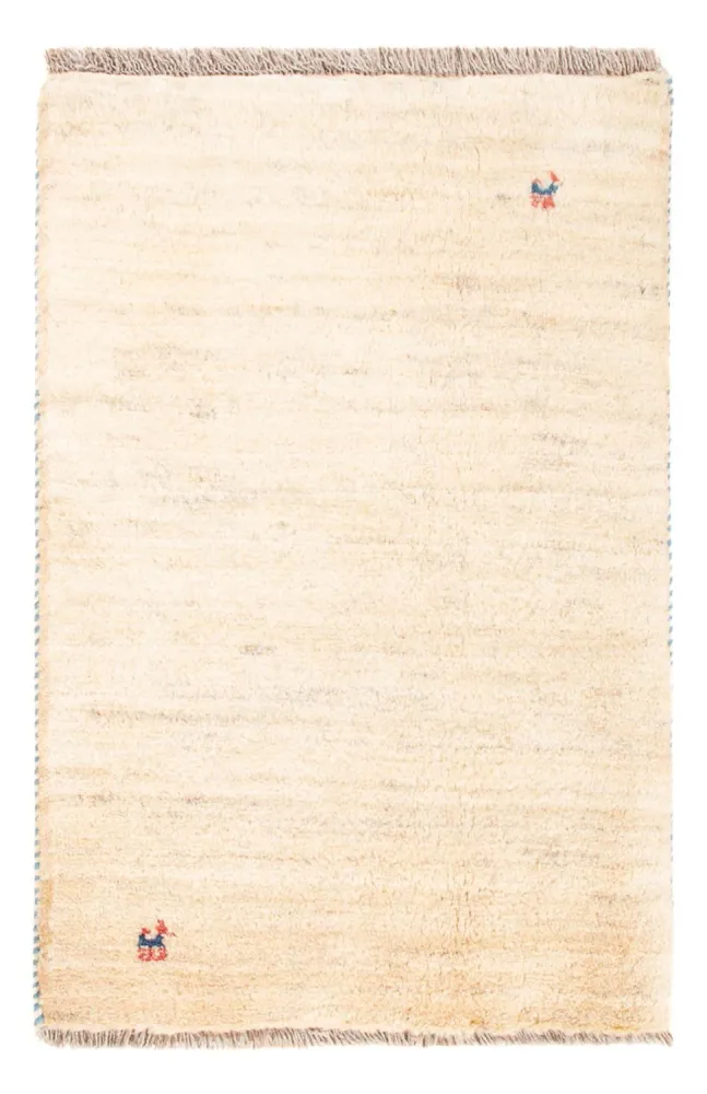Gabbeh-teppe - persisk - 85 x 60 cm - lys beige