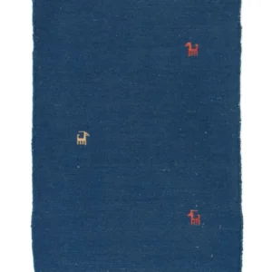 Gabbeh-teppe - persisk - 86 x 63 cm - mørkeblå