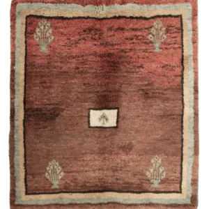 Gabbeh-teppe - persisk square - 100 x 93 cm - flerfarget