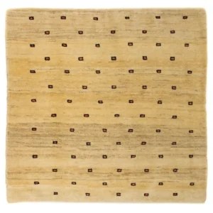 Gabbeh-teppe - persisk square - 102 x 100 cm - beige