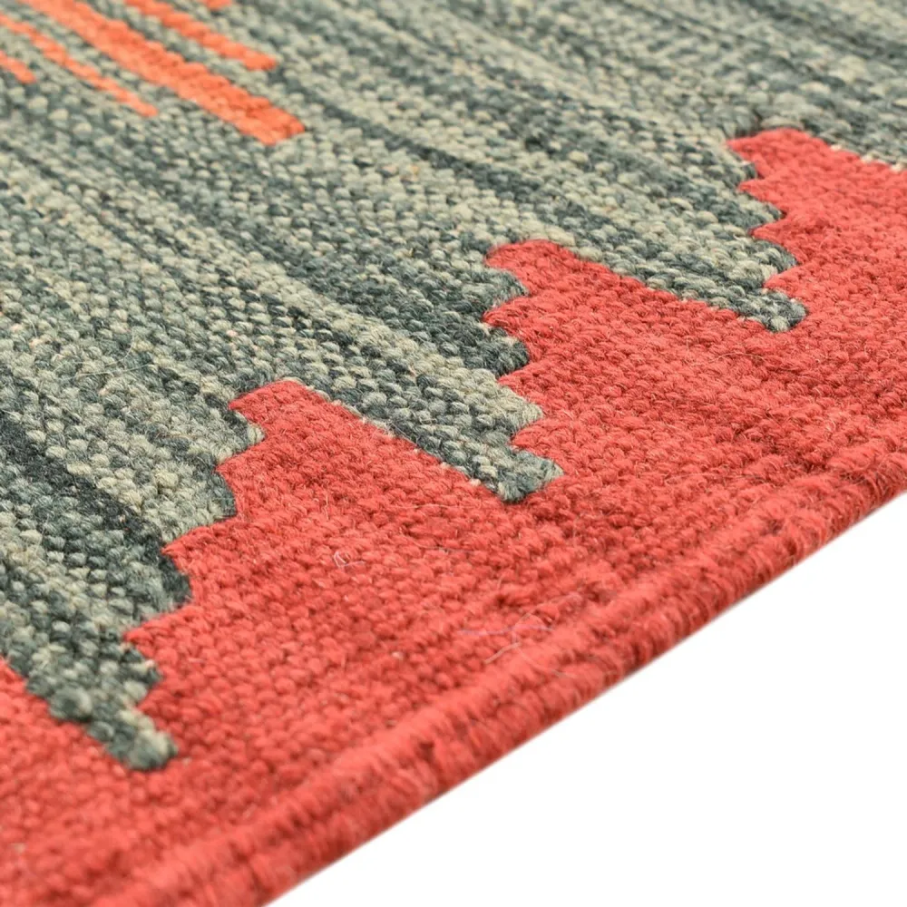 Kelim teppe - Trendy - 141 x 101 cm - flerfarget