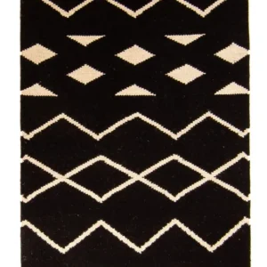 Kelim teppe - Trendy - 160 x 80 cm - mørkeblå
