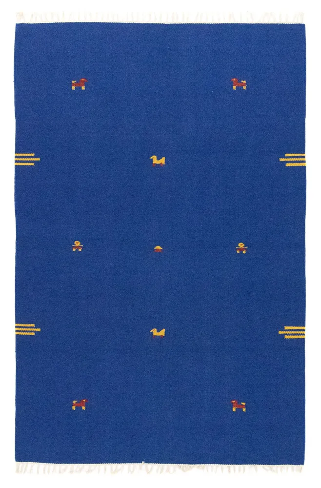 Kelim teppe - Trendy - 180 x 120 cm - blå