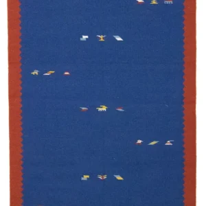 Kelim teppe - Trendy - 180 x 120 cm - blå