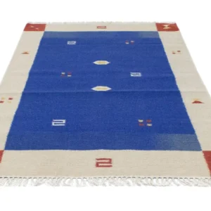 Kelim teppe - Trendy - 180 x 120 cm - blå