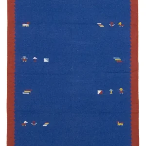 Kelim teppe - Trendy - 180 x 120 cm - blå