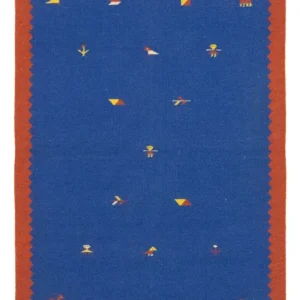 Kelim teppe - Trendy - 180 x 120 cm - blå