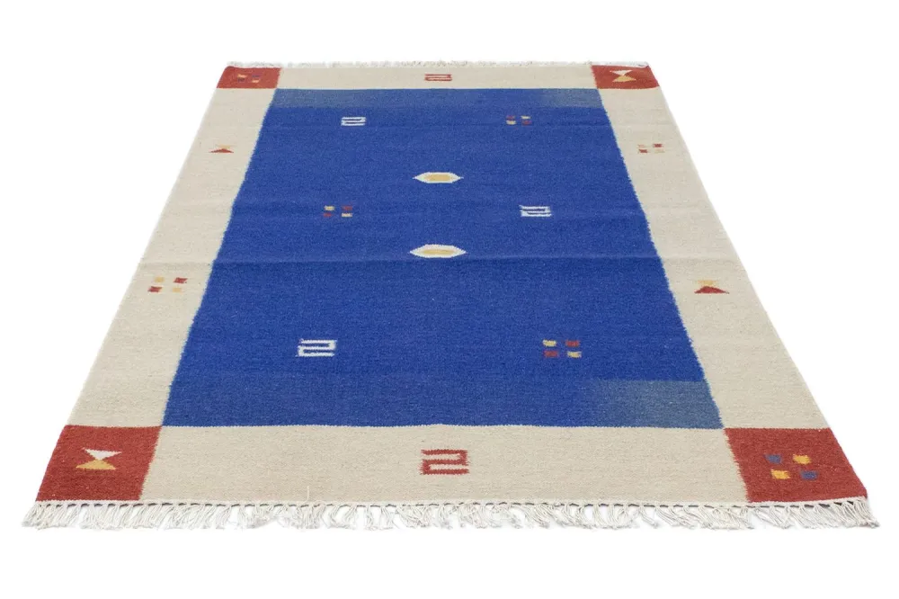 Kelim teppe - Trendy - 180 x 120 cm - blå