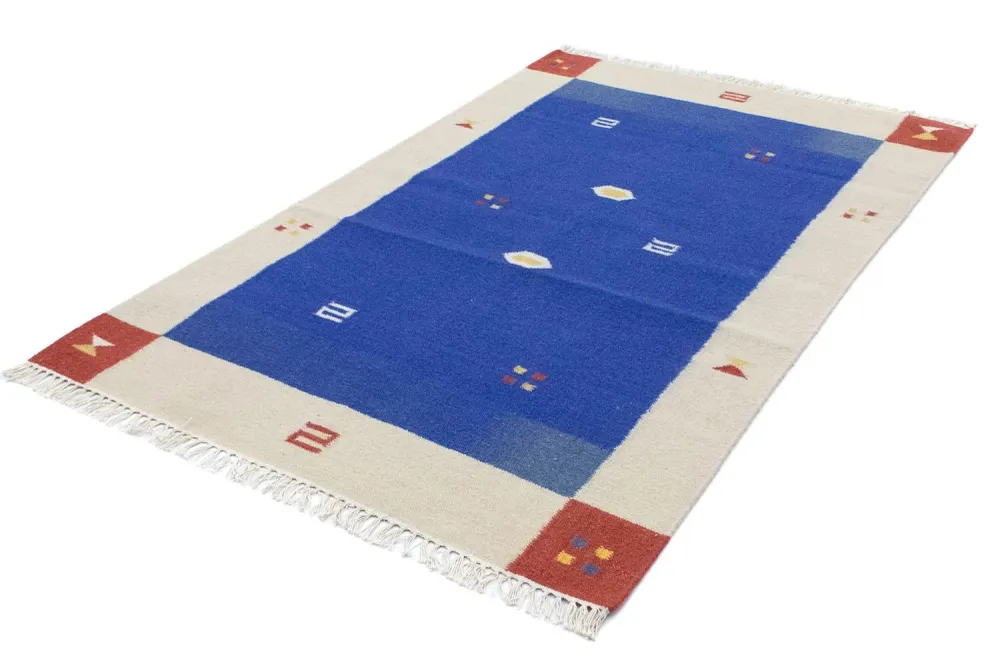 Kelim teppe - Trendy - 180 x 120 cm - blå