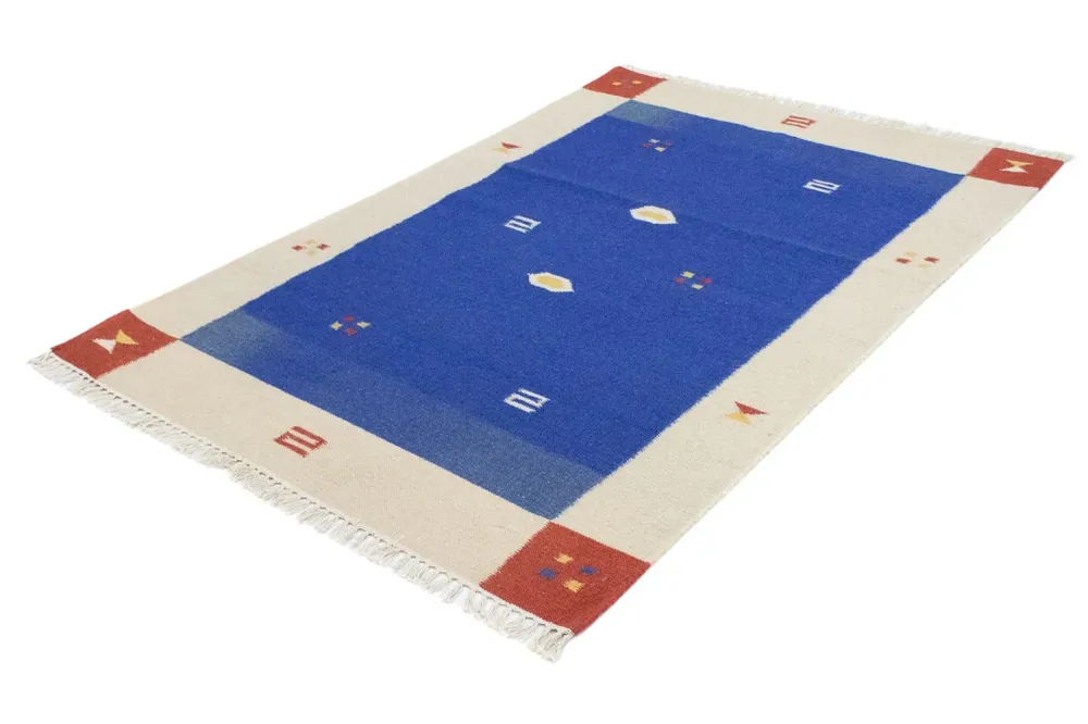 Kelim teppe - Trendy - 180 x 120 cm - blå