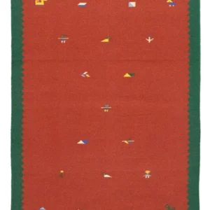 Kelim teppe - Trendy - 180 x 120 cm - rød