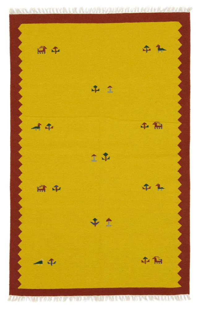 Kelim teppe - Trendy - 180 x 120 cm - gul