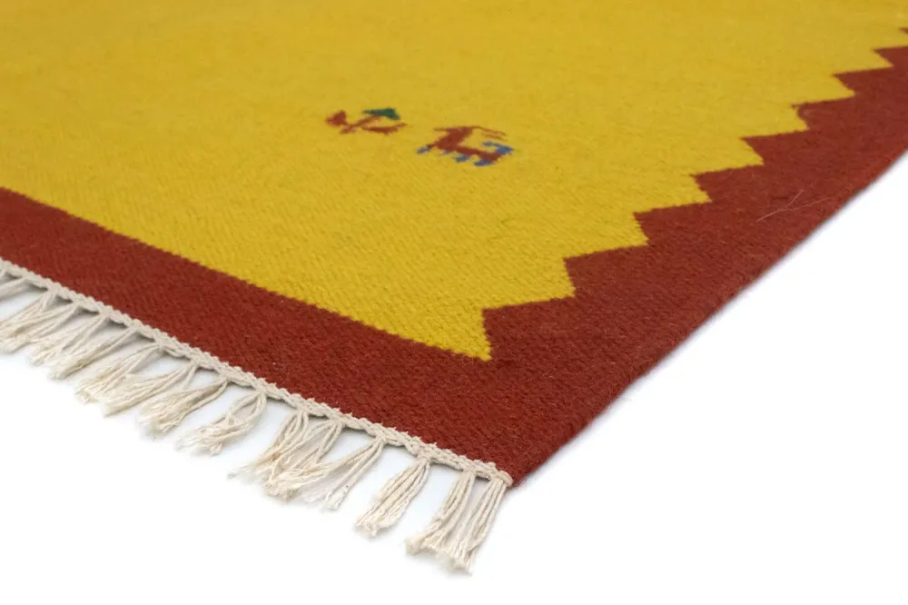 Kelim teppe - Trendy - 180 x 120 cm - gul