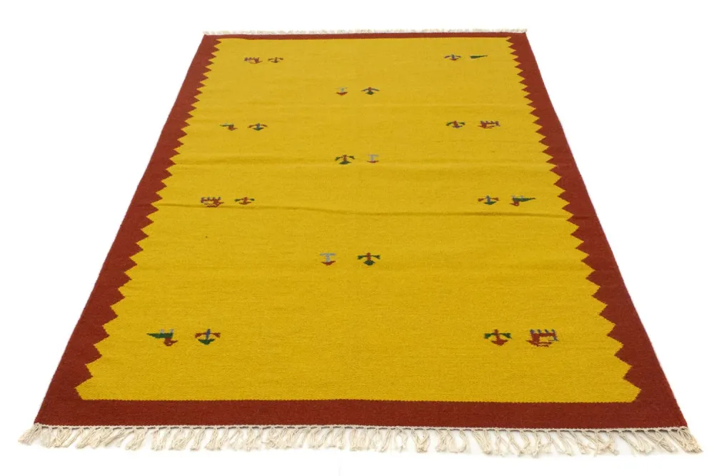 Kelim teppe - Trendy - 180 x 120 cm - gul