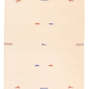 Kelim teppe - Trendy - 180 x 120 cm - naturhvit