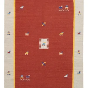 Kelim teppe - Trendy - 200 x 140 cm - rød