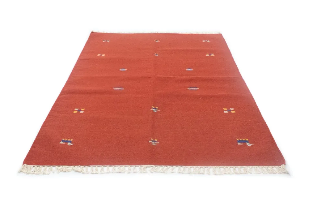 Kelim teppe - Trendy - 200 x 140 cm - rød