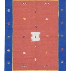 Kelim teppe - Trendy - 200 x 140 cm - rød