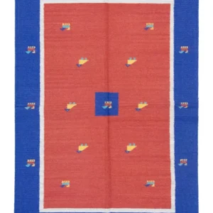 Kelim teppe - Trendy - 200 x 140 cm - rød