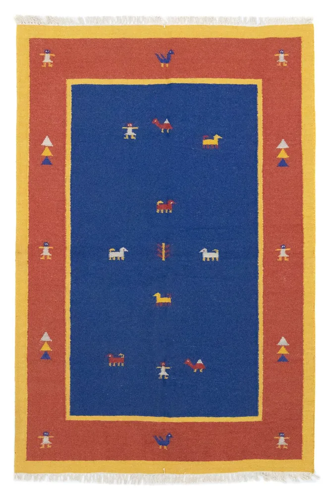 Kelim teppe - Trendy - 200 x 140 cm - blå