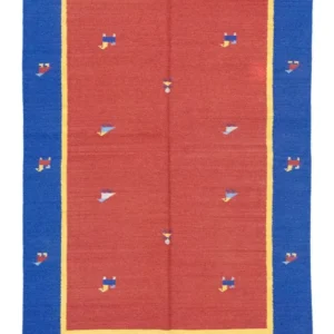 Kelim teppe - Trendy - 200 x 140 cm - rød