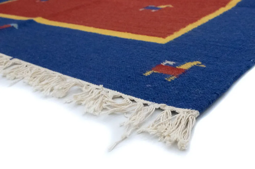 Kelim teppe - Trendy - 200 x 140 cm - rød