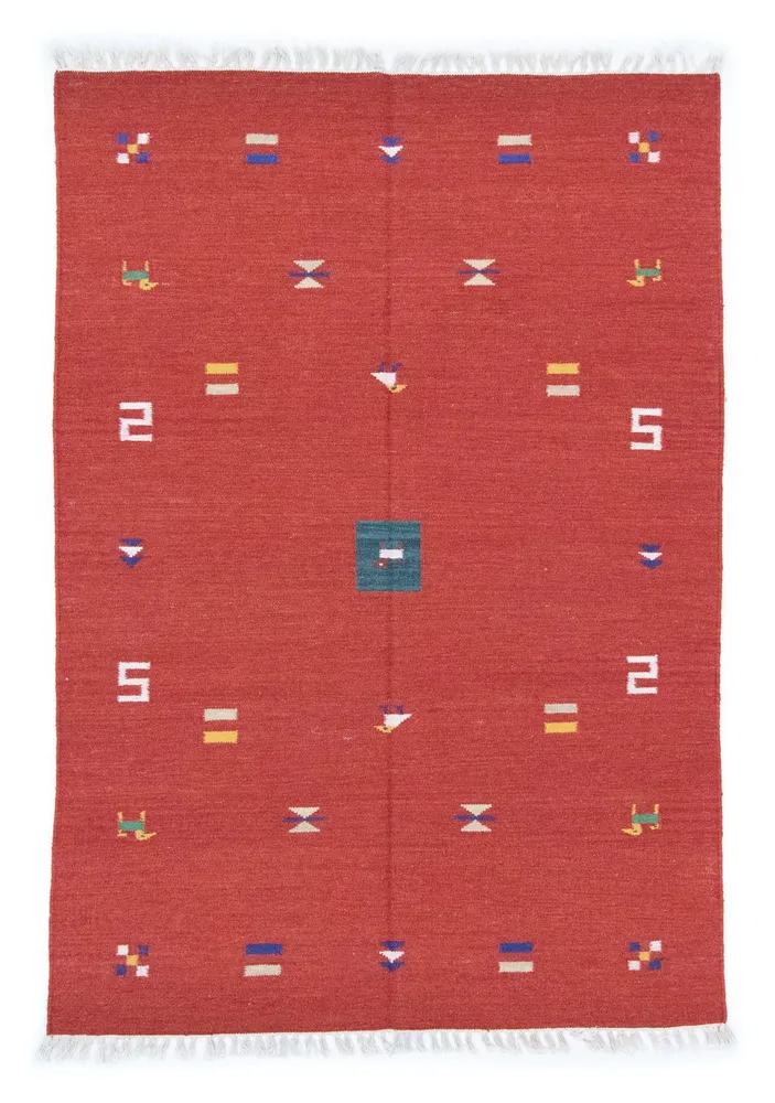 Kelim teppe - Trendy - 200 x 140 cm - rød