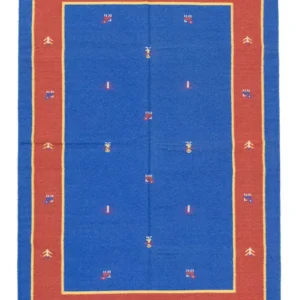 Kelim teppe - Trendy - 200 x 140 cm - blå