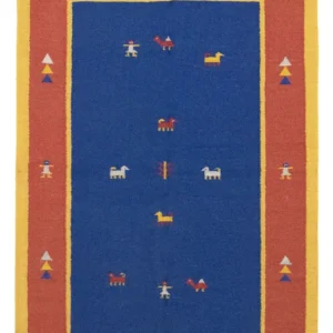 Kelim teppe - Trendy - 200 x 140 cm - blå