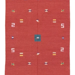 Kelim teppe - Trendy - 200 x 140 cm - rød