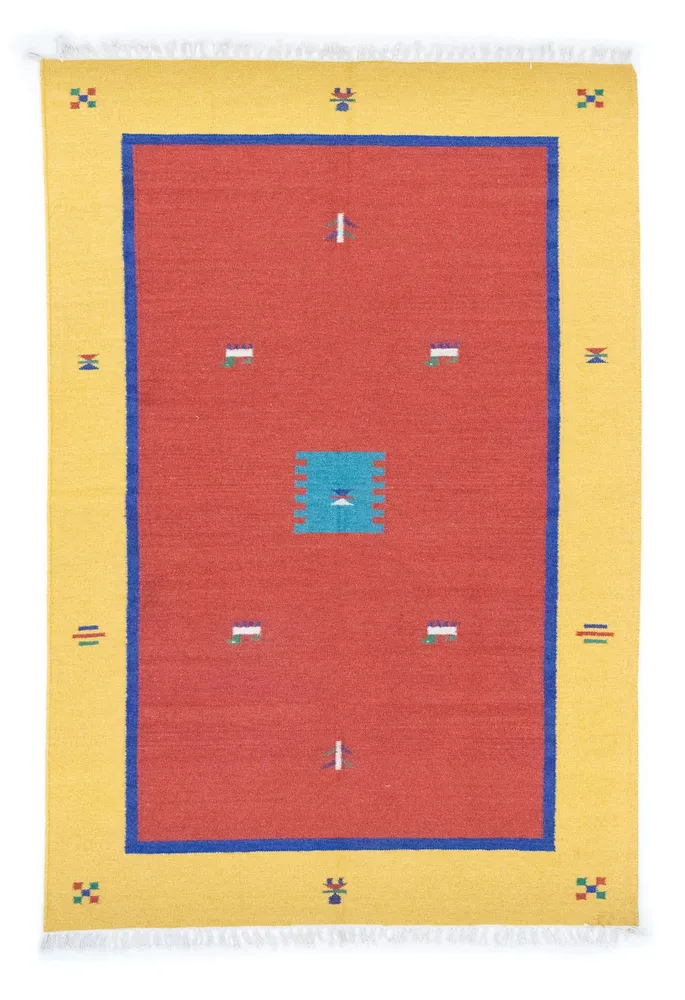 Kelim teppe - Trendy - 200 x 140 cm - rød