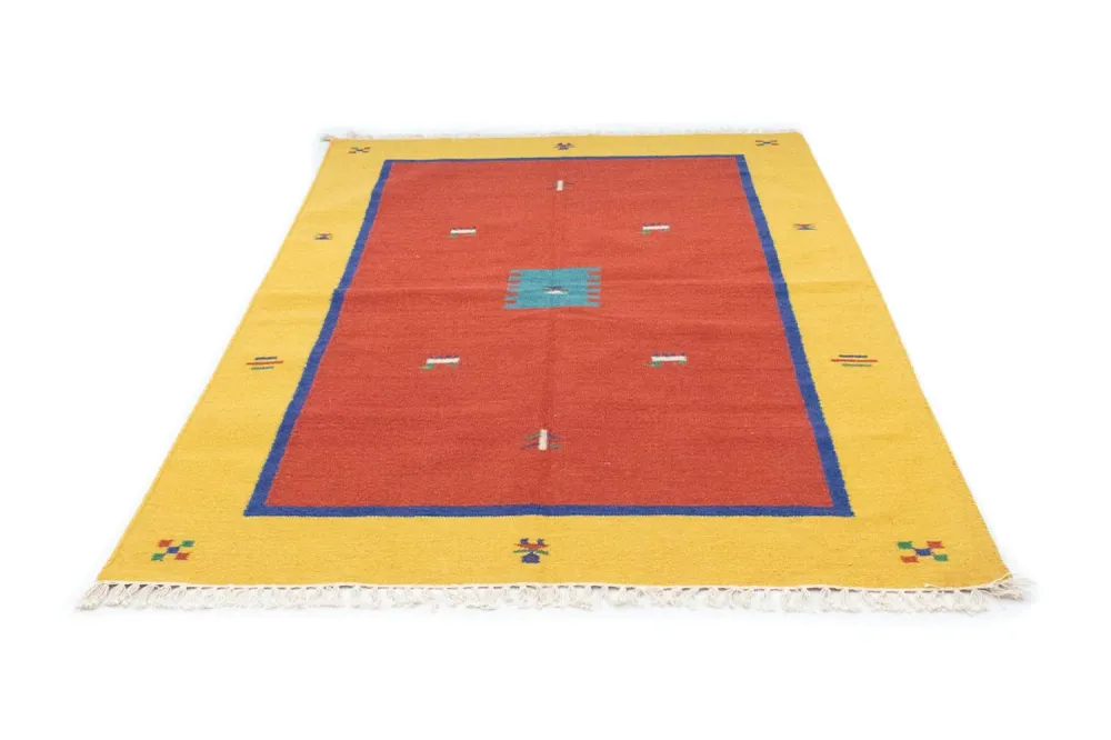 Kelim teppe - Trendy - 200 x 140 cm - rød