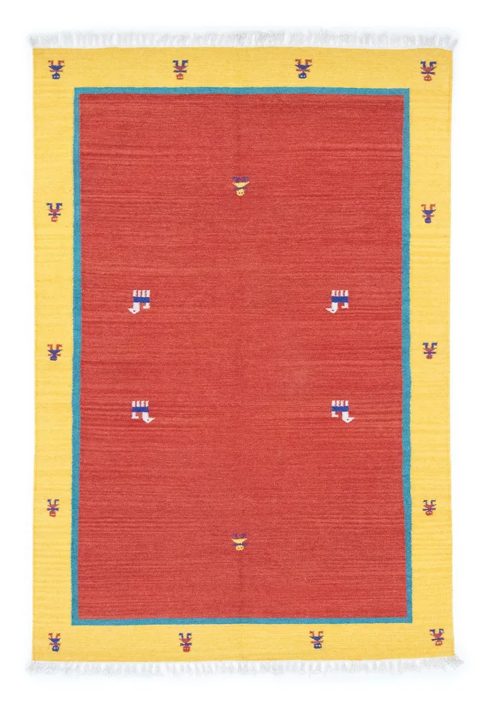 Kelim teppe - Trendy - 200 x 140 cm - rød