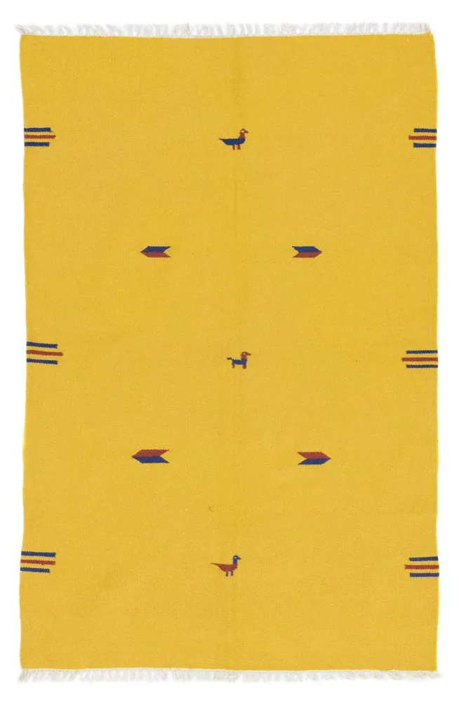 Kelim teppe - Trendy - 200 x 140 cm - gul