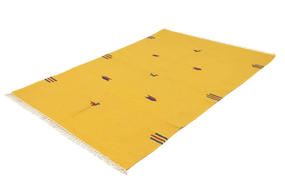 Kelim teppe - Trendy - 200 x 140 cm - gul