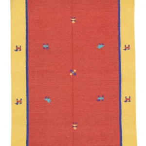 Kelim teppe - Trendy - 200 x 140 cm - oransje