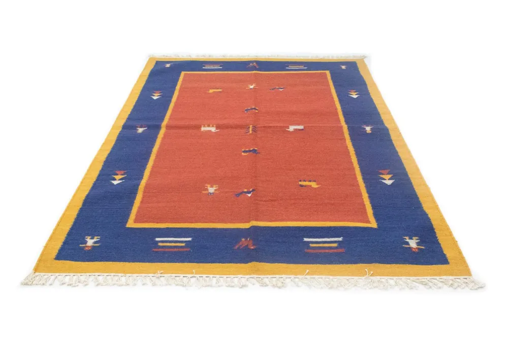 Kelim teppe - Trendy - 200 x 140 cm - oransje