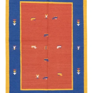 Kelim teppe - Trendy - 200 x 140 cm - oransje