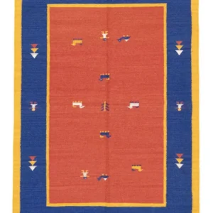 Kelim teppe - Trendy - 200 x 140 cm - oransje