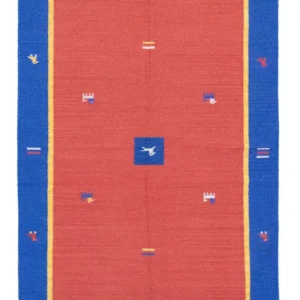 Kelim teppe - Trendy - 200 x 140 cm - oransje