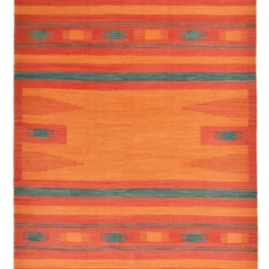 Kelim teppe - Trendy - 201 x 155 cm - flerfarget
