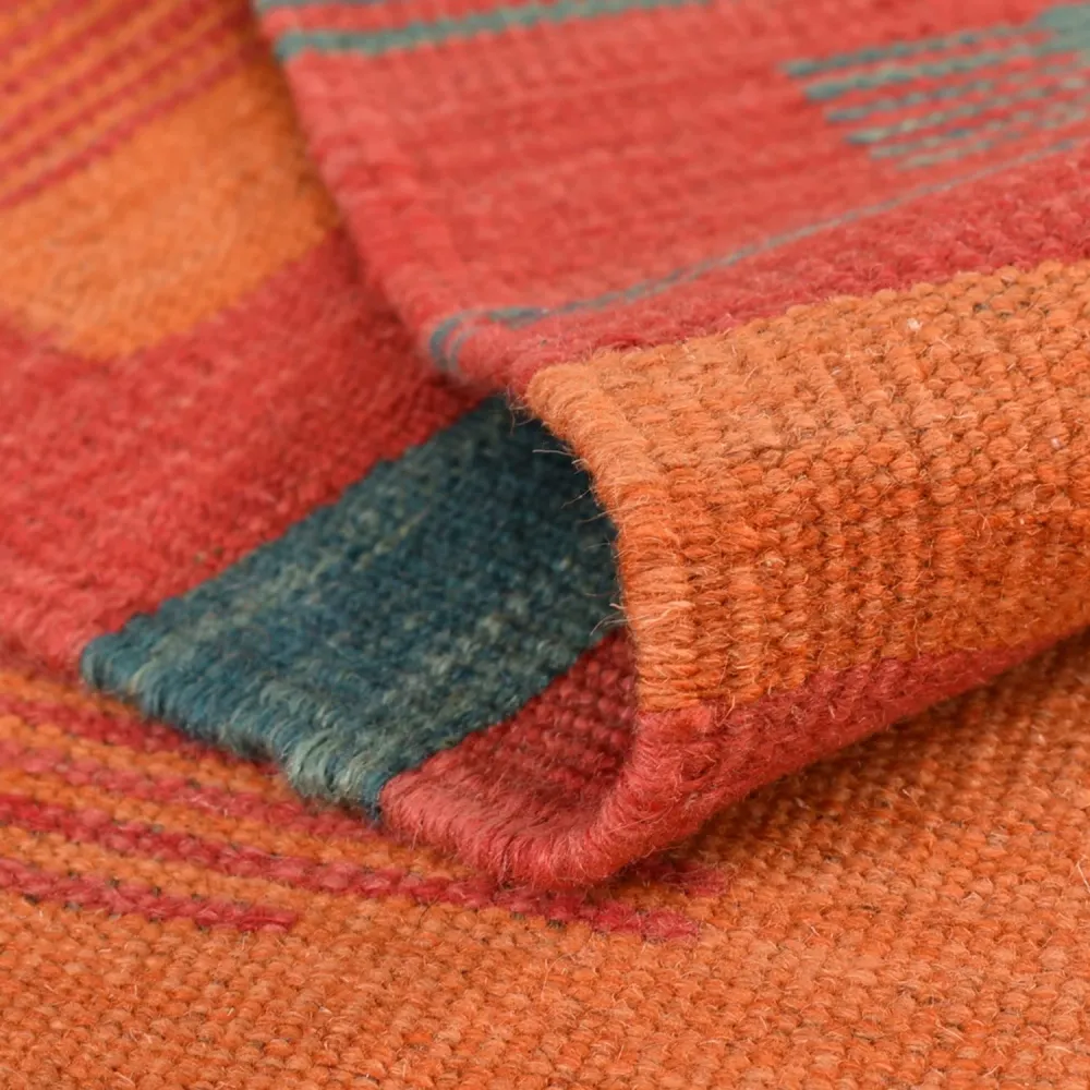 Kelim teppe - Trendy - 201 x 155 cm - flerfarget