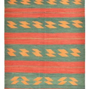 Kelim teppe - Trendy - 212 x 146 cm - flerfarget